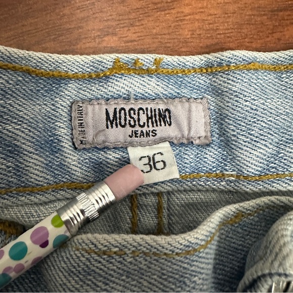 Moschino Denim Jeans Metal Logo Size 36 Vintage - Picture 7 of 10